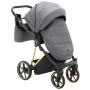 Коляска 2 в 1 Adamex Belissa Special Edidion (Gold) PS-608 графит - графит кожа (перфорация)