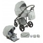 Коляска 2 в 1 Adamex Luciano шкіра 100% Q101 сірий
