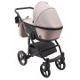 Коляска 2 в 1 Bair City Soft 455 капучино - черная кожа