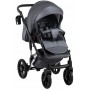 Коляска 2 в 1 Bair Star (Silver) шкіра 100% 33S графіт (перламутр) - графітова люлька