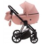 Коляска 2 в 1 Bair Infinity кожа 100% BI-2202-AMO pink powder (розовый пудра)