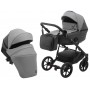 Коляска 2 в 1 Bair Kiwi шкіра 100% BK-21/15 сірий - графіт