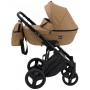 Коляска 2 в 1 Bair Leo кожа 100% GN-39 темный капучино