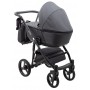 Коляска 2 в 1 Bair City Soft 219 графит - черная кожа