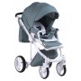 Коляска 2 в 1 Adamex Luciano шкіра 100% Q114 нефрит