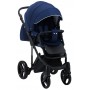 Коляска 2 в 1 Adamex Chantal C204-CZ темно-синій білий кант)
