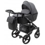 Коляска 2 в 1 Bair City Soft 219 графит - черная кожа