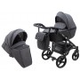 Коляска 2 в 1 Bair City Soft 219 графит - черная кожа
