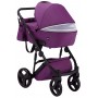 Коляска 2 в 1 Bair Leo шкіра 100% GN-41 фіолетовий