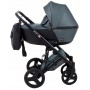 Коляска 2 в 1 Bair Mirello Plus шкіра 100% MP-33 графіт перламутр - чорний