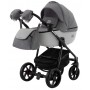 Коляска 2 в 1 Adamex Hybryd Plus BR242 графіт - сіра шкіра (видавлений точка)