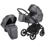 Коляска 2 в 1 Bair Polo (Black) шкіра 100% 33 графіт (перламутр)