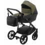 Коляска 2 в 1 Bair Kiwi шкіра 100% BK - 11/15 Хакі-чорний