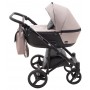 Коляска 2 в 1 Bair City Soft 455 капучино - черная кожа