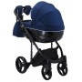 Коляска 2 в 1 Adamex Chantal C204-CZ темно-синій білий кант)