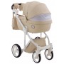 Коляска 2 в 1 Adamex Luciano шкіра 100% 11S-B світло-капучіно шкіра