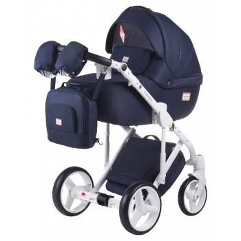 Коляска 2 в 1 Adamex Luciano jeans Q5 темно-синій
