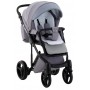 Коляска 2 в 1 Adamex Lucianо CR227 сірий льон - сіра шкіра (видавлений точка)