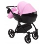 Коляска 2 в 1 Bair Tokyo кожа 100% 73 розовый - черный