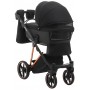 Коляска 2 в 1 Adamex Belissa Special Edidion (Pink Gold) PS-571 Чорний-Чорна шкіра (перфорація)