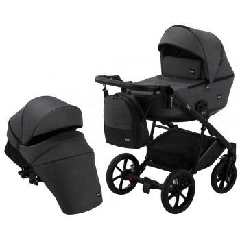 Коляска 2 в 1 Bair Kiwi Soft BKS-219 графіт - графіт (шкіра)