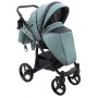 Коляска 2 в 1 Bair City кожа 100% 21 нефрит - черный