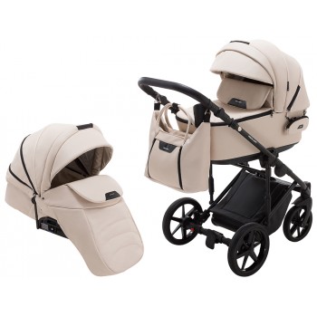 Коляска 2 в 1 Adamex Porto Light ECO кожа 100% SA-8 бежевый