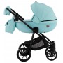 Коляска 2 в 1 Adamex Hybryd Plus BR233 блакитний - блакитна шкіра (видавлений точка)