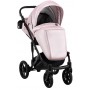Коляска 2 в 1 Bair Polo (Black) кожа 100% 39 розовый (перламутр)