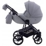 Коляска 2 в 1 Adamex Hybryd Plus BR204 светло-серый - серая кожа (выдавленная точка)