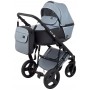 Коляска 2 в 1 Bair Mirello Plus шкіра 100% MP-32 сірий перламутр - чорний