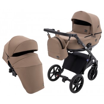 Коляска 2 в 1 Bair Kiwi Plus Soft BKP-857 темный капучино