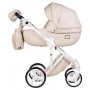 Коляска 2 в 1 Adamex Luciano шкіра 100% 67S бежевий