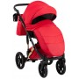 Коляска 2 в 1 Bair Star (Gold) шкіра 100% 45G червоний - чорна люлька