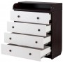 Пеленальный комод Babyroom Комод Медвежонок 102x80x50  венге-белый
