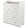 Пеленальний комод Babyroom Комод 4 тел. Big 102x80x50 білий