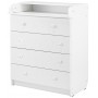 Пеленальний комод Babyroom Комод Ведмежа 102x80x50 білий