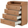 Пеленальний комод Babyroom Комод 4 тел. Big 102x80x50 бук