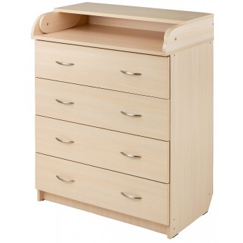 Пеленальний комод Babyroom Комод 4 тел. Big 102x80x50 дуб молочний