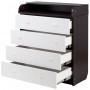 Пеленальний комод Babyroom Комод Жирафик 102x80x50 венге-білий