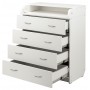 Пеленальний комод Babyroom Комод 4 тел. Big 102x80x50 білий