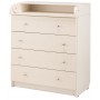 Пеленальний комод Babyroom Комод Ведмежа 102x80x50 ваніль