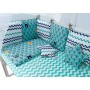 Дитяча постіль Babyroom Classic Bortiki-01 (8 елементів) бірюзовий (ліс) Дитяча постіль Babyroom Classic Bortiki-01 (8 елементів) бірюзовий (ліс)