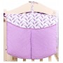 Дитяча постіль Babyroom Bortiki lux-08 bird бузковий - білий Дитяча постіль Babyroom Bortiki lux-08 bird бузковий - білий