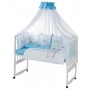 Дитяча постіль Babyroom Bortiki Print-08 blue train Дитяча постіль Babyroom Bortiki Print-08 blue train