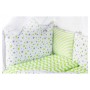 Дитяча постіль Babyroom Bortiki lux-08 stars салатовий - білий Дитяча постіль Babyroom Bortiki lux-08 stars салатовий - білий