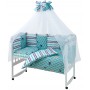Дитяча постіль Babyroom Classic Bortiki-01 (8 елементів) бірюзовий (ліс) Дитяча постіль Babyroom Classic Bortiki-01 (8 елементів) бірюзовий (ліс)