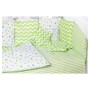 Дитяча постіль Babyroom Bortiki lux-08 stars салатовий - білий Дитяча постіль Babyroom Bortiki lux-08 stars салатовий - білий