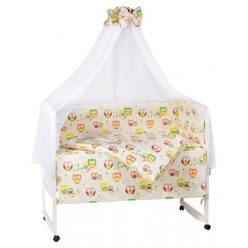 Детская постель Qvatro Gold RG-08 рисунок  бежевый (совы на ветках)