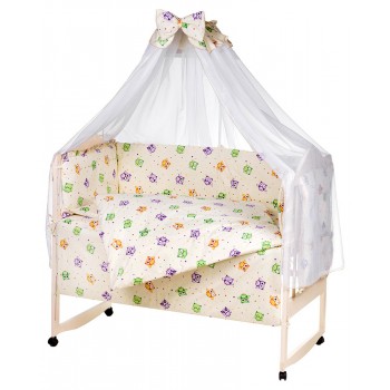 Детская постель Qvatro Gold RG-08 рисунок  бежевый (разноцветные совы)